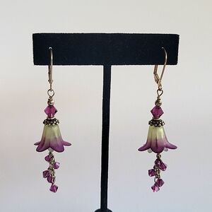 Artisan-made floral earrings